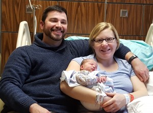 Kenny and Martha Stice introduce Luella Diane Stice, St. Anthony Hospital 2017 New Year's Baby.